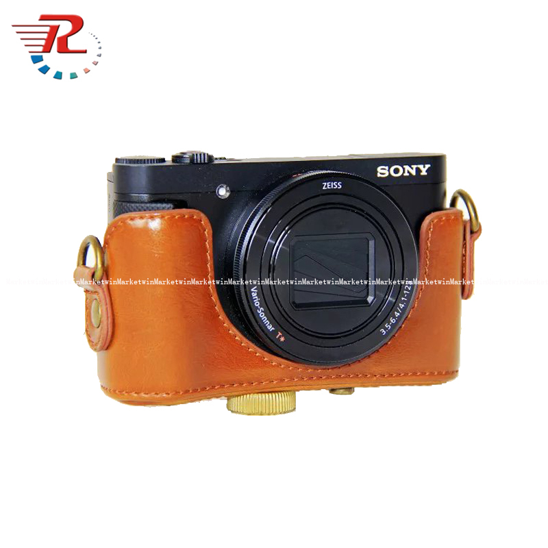 Túi Đựng Máy Ảnh sony wx500 sony wx500 Bằng Da pu Có Dây Đeo Vai