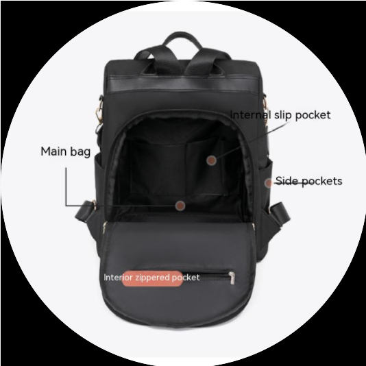 Balo Vải Oxford Chống Trộm Phong Cách Retro Cho Nữ