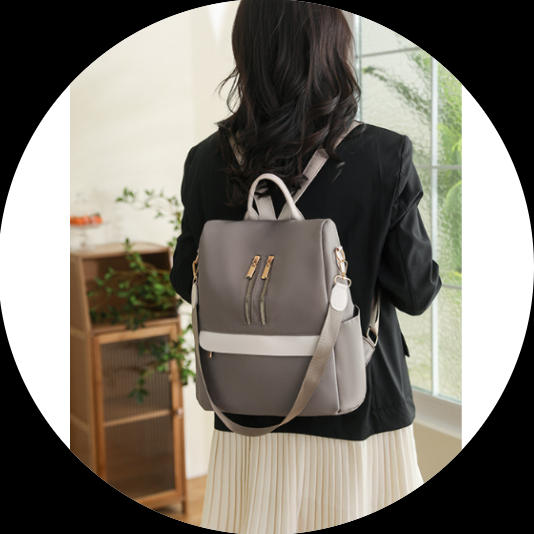 Balo Vải Oxford Chống Trộm Phong Cách Retro Cho Nữ