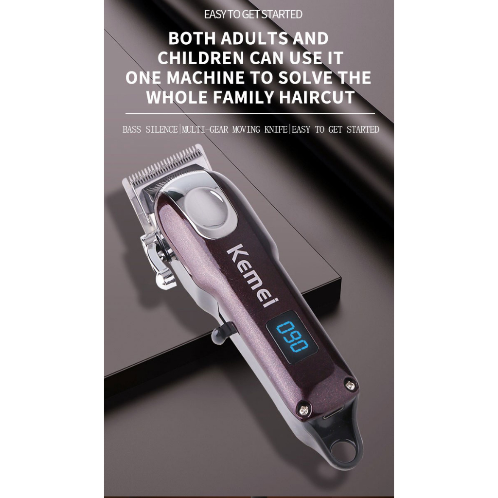 Kemei Tông Đơ Cắt Tóc Không Dây Sạc usb Chuyên Nghiệp Cho Nam