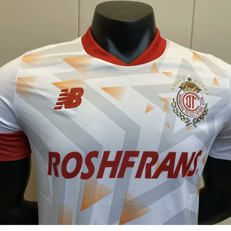 Áo Bóng Đá Màu Trắng Số 23 / 24 toluca Trẻ Trung Năng Động Cho Nam