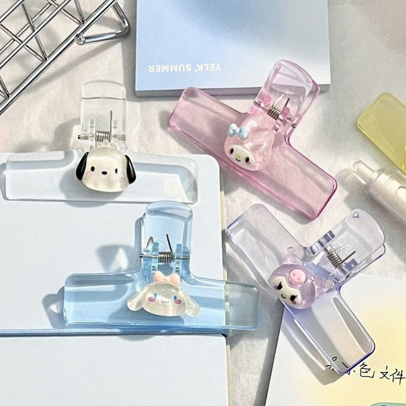 Hoạt Hình Kẹp Giấy Bằng acrylic Trong Suốt Hình Chú Cún Dễ Thương Đa Năng