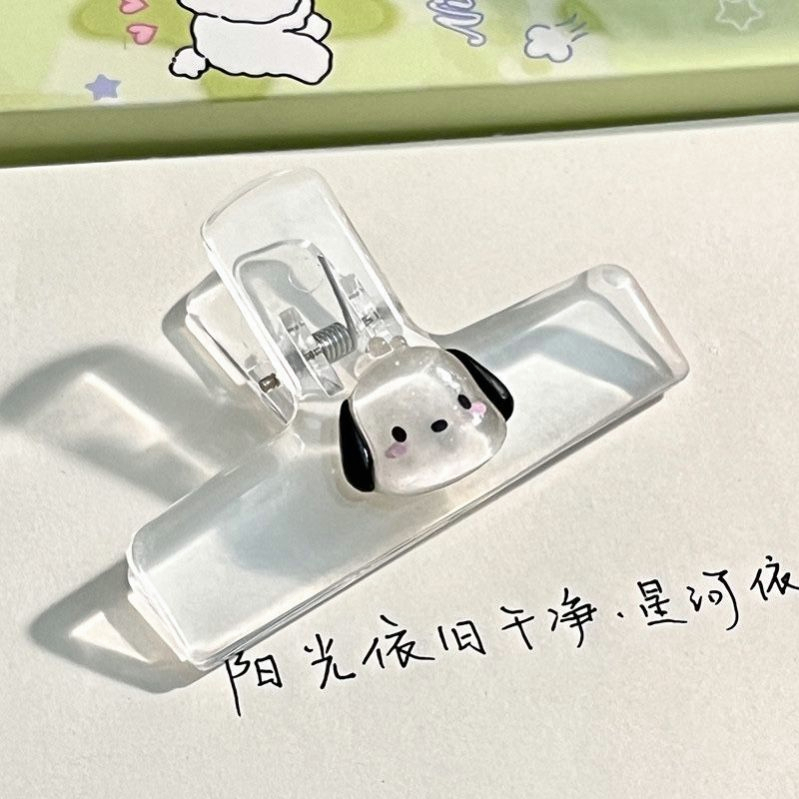 Hoạt Hình Kẹp Giấy Bằng acrylic Trong Suốt Hình Chú Cún Dễ Thương Đa Năng