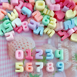 30 Cái / bộ Thẻ Bộ 30 Miếng 1-9 Số Làm Móng Tay Trang Trí Nhựa 3D Mặt Dây Chuyền Phụ Kiện Móng Tay Nữ Bé Gái Làm Móng Tay