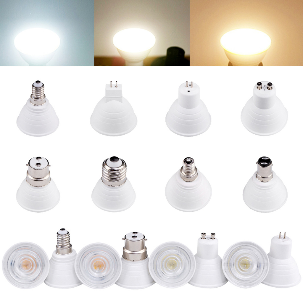Dimmable Bóng Đèn led gu10 mr16 gu5.3 e27 e14 e12 110v 220v cob 24 Dốc Trang Trí Phòng Ngủ