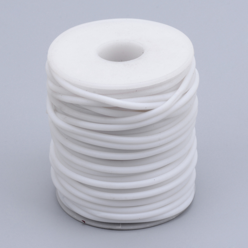 Cuộn Dây Cao Su pvc Tổng Hợp 30m 2~5mm Màu Trắng / Đen Làm Trang Sức