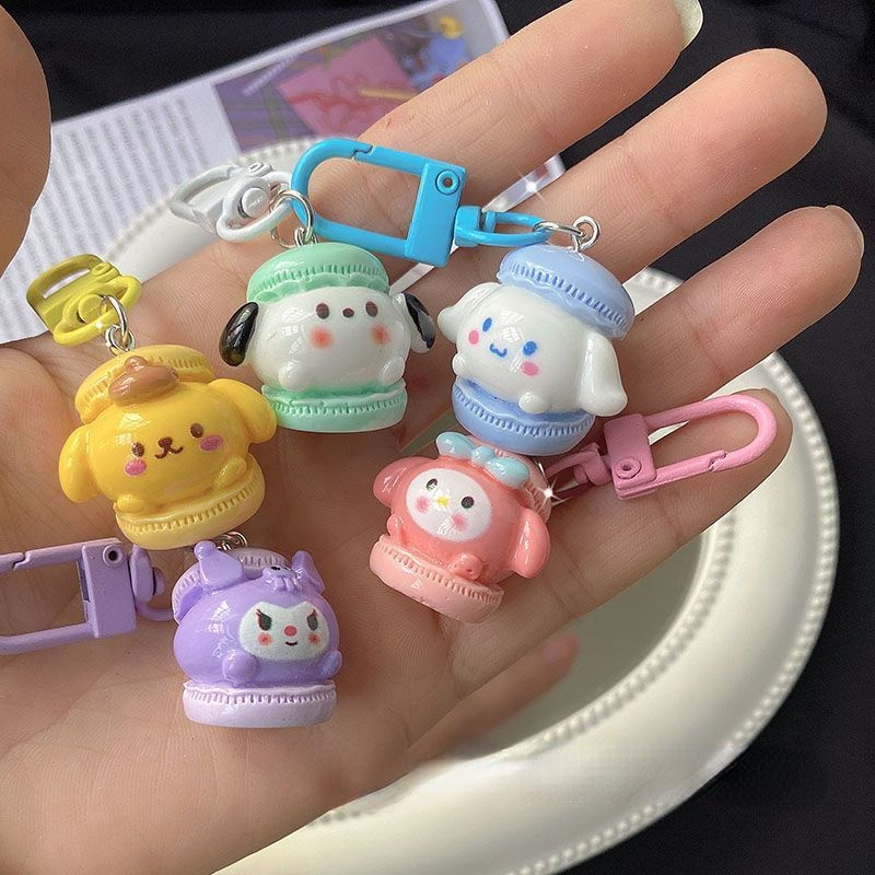 SANRIO Móc Khóa Hình Bánh macaron Dễ Thương