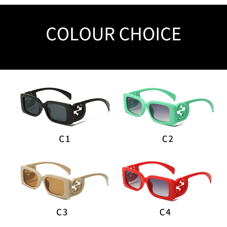 Gucci Kính Mát Gọng Vuông Màu Đen gradient Thời Trang Dành Cho Nữ Màu Sắc