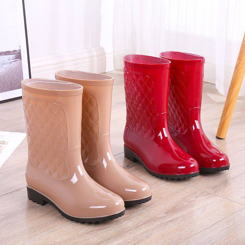 Giày Bốt Đi Mưa 122 Đế Dày Chống Trượt / Mài Mòn Giữ Ấm Tiện Dụng Cho Nữ