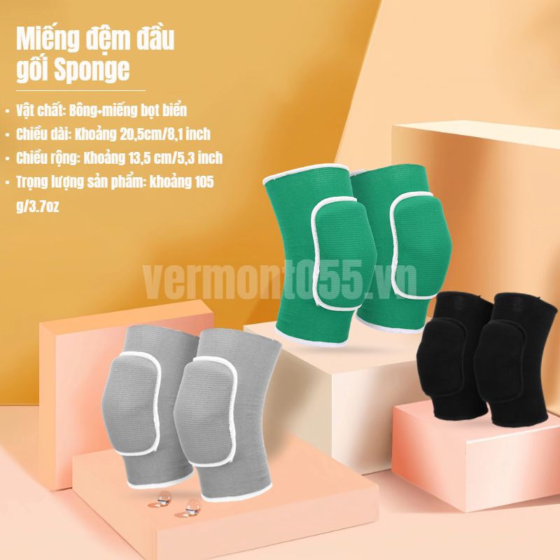 Có thể bán buôn 2 Miếng đệm đầu gối bọt biển dày dặn bảo vệ đầu gối khi tập các môn thể thao vermont055 Hàng giao ngay