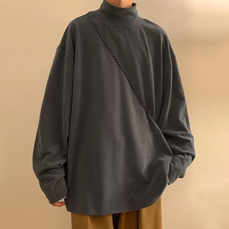 Áo sweater Tay Dài Cổ Cao Thời Trang Xuân Thu Cho Nam