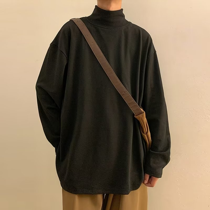 Áo sweater Tay Dài Cổ Cao Thời Trang Xuân Thu Cho Nam