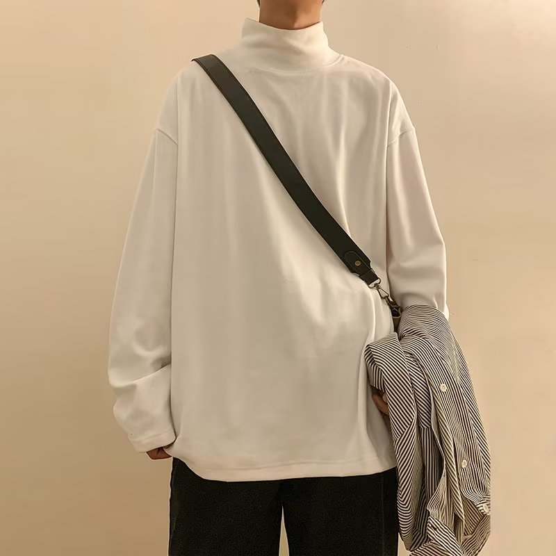 Áo sweater Tay Dài Cổ Cao Thời Trang Xuân Thu Cho Nam