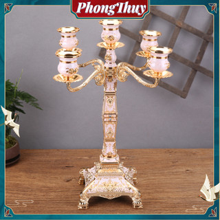 Chân nến 5 tay sang trọng Vintage trang trí bàn ăn đám cưới