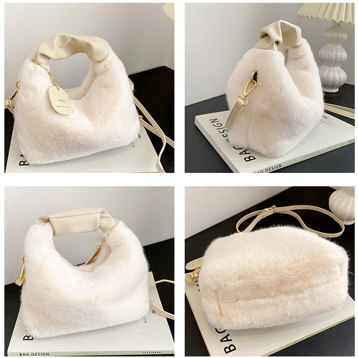 Túi Xách Lông Nhung Thời Trang Mùa Đông Dành Cho Nữ