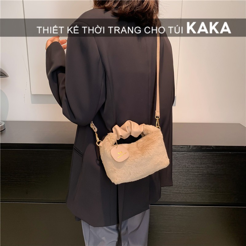 Túi Xách Lông Nhung Thời Trang Mùa Đông Dành Cho Nữ