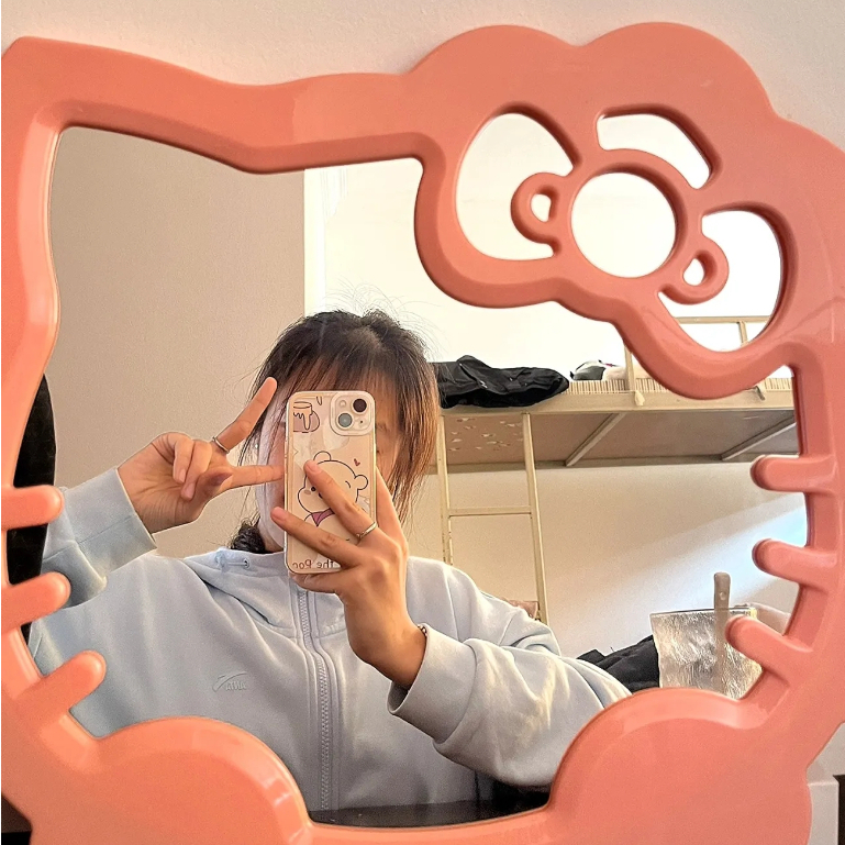 Sanrio Gương Trang Điểm Hình Hello Kitty Đáng Yêu Cho Nữ