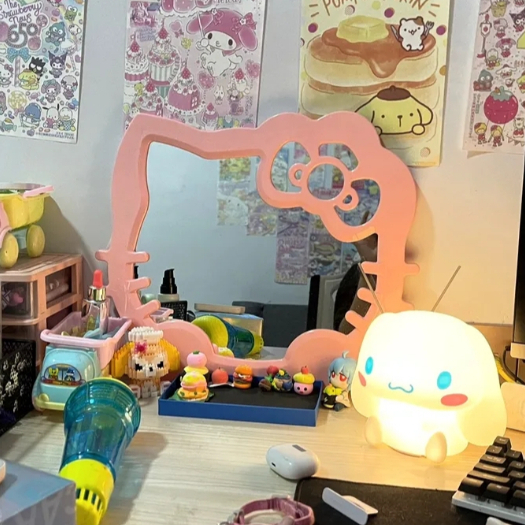 Sanrio Gương Trang Điểm Hình Hello Kitty Đáng Yêu Cho Nữ
