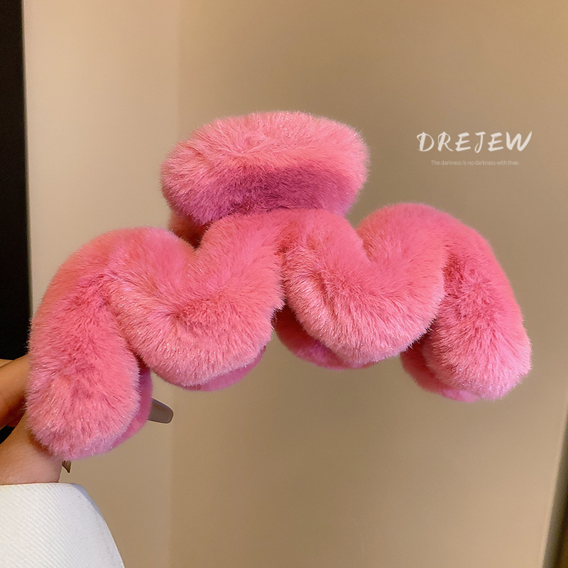 DREJEW Kẹp Tóc Hình Đám Mây Bằng Lông Nhung Dễ Thương Xinh Xắn