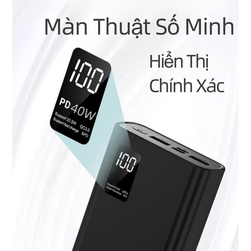 Pin Sạc Dự Phòng Công Suất Cao 100000 MAh Sạc Nhanh 40W Màn Hình Thuật Số Tích