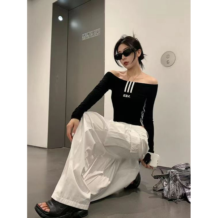 Áo Thun Trễ Vai In Chữ Thời Trang Mùa Hè Dành Cho Nữ