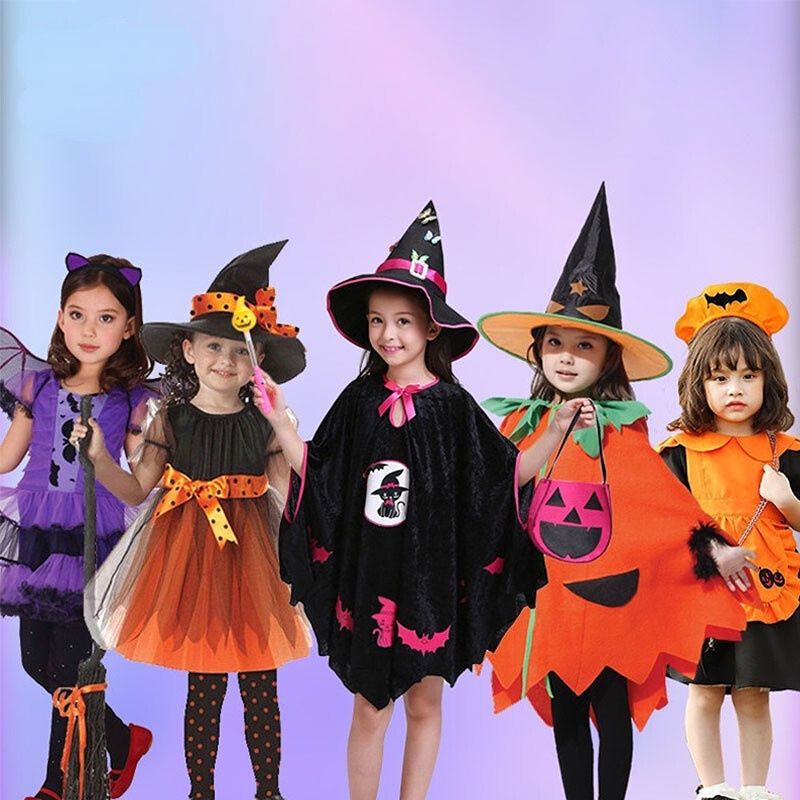 Planet Áo Choàng Hóa Trang Phù Thủy / Dơi Đáng Sợ Cho Bé Gái Dịp halloween