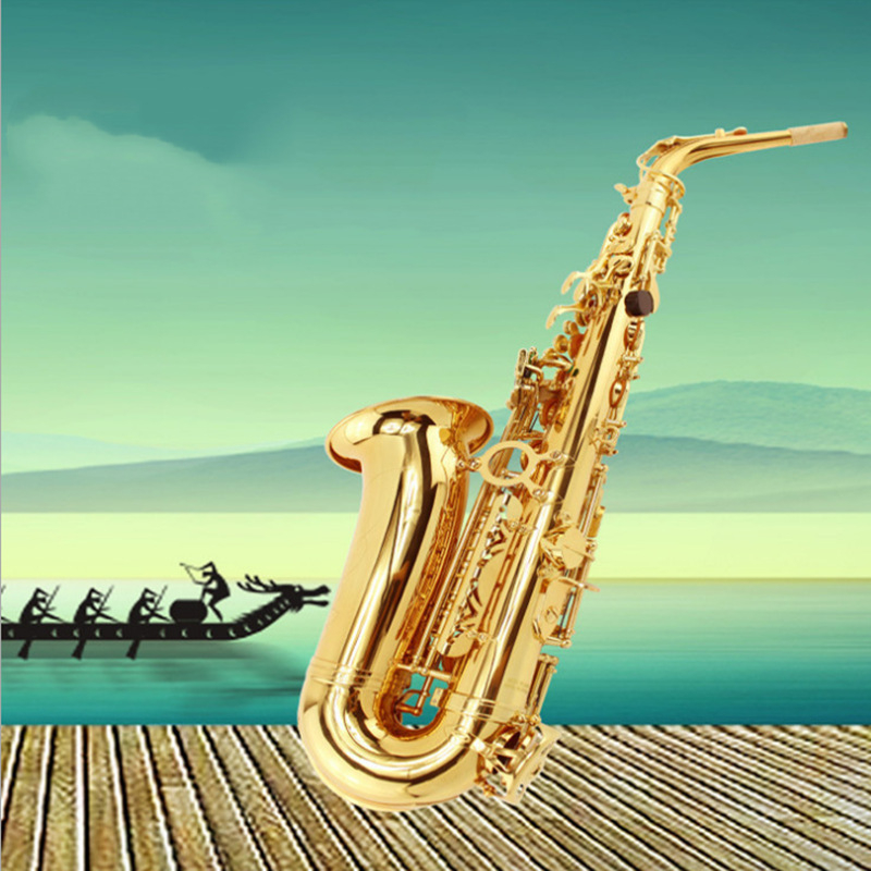 [Trong Kho] Saxophone Alto Brass Eb chuyên nghiệp với phụ kiện ống ngậm Thiết bị nhạc cụ AKOASM