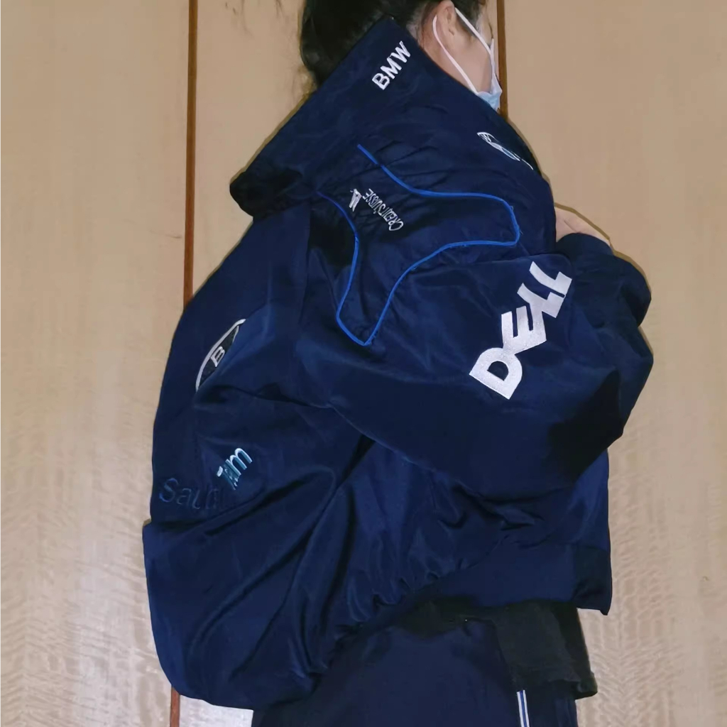 Áo Khoác Đệm Cotton Thêu Họa Tiết Xe Đua Mercedes-Benz F1 Thời Trang Thu Đông Cho Nam