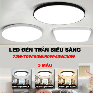  Đèn LED âm trần CANMEIJIA 3 màu có thể thay đổi 220V 30W 40W 50W 70W 72W hình vuông tròn cho phòng ngủ phòng khách 