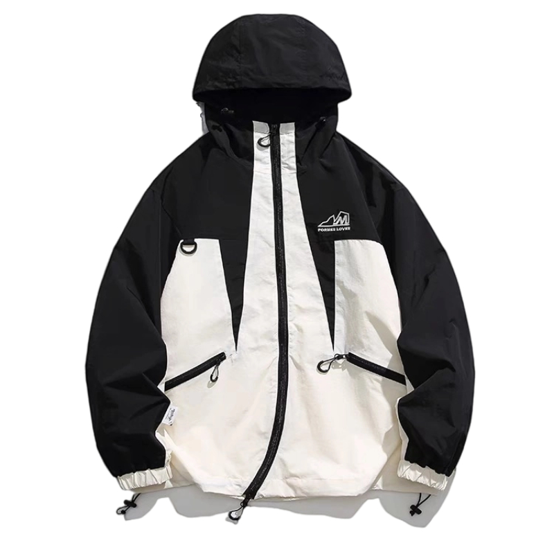 Esea Áo Khoác Tay Dài Có Nón Phong Cách Đường Phố Mỹ Thời Trang Xuân Thu Cho Nam Và Nữ