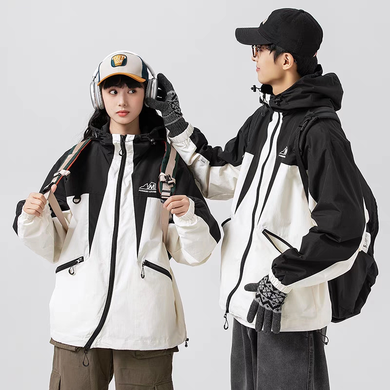 Esea Áo Khoác Tay Dài Có Nón Phong Cách Đường Phố Mỹ Thời Trang Xuân Thu Cho Nam Và Nữ