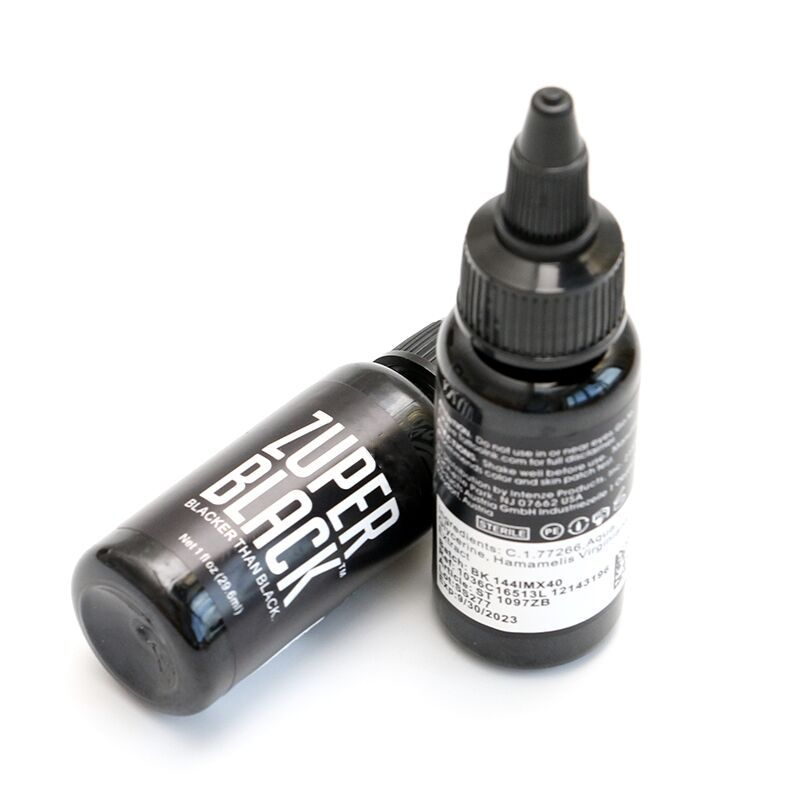 Mực xăm cơ thể chuyên nghiệp màu đen bền lâu Màu sắc hình nhanh 29 6ml
