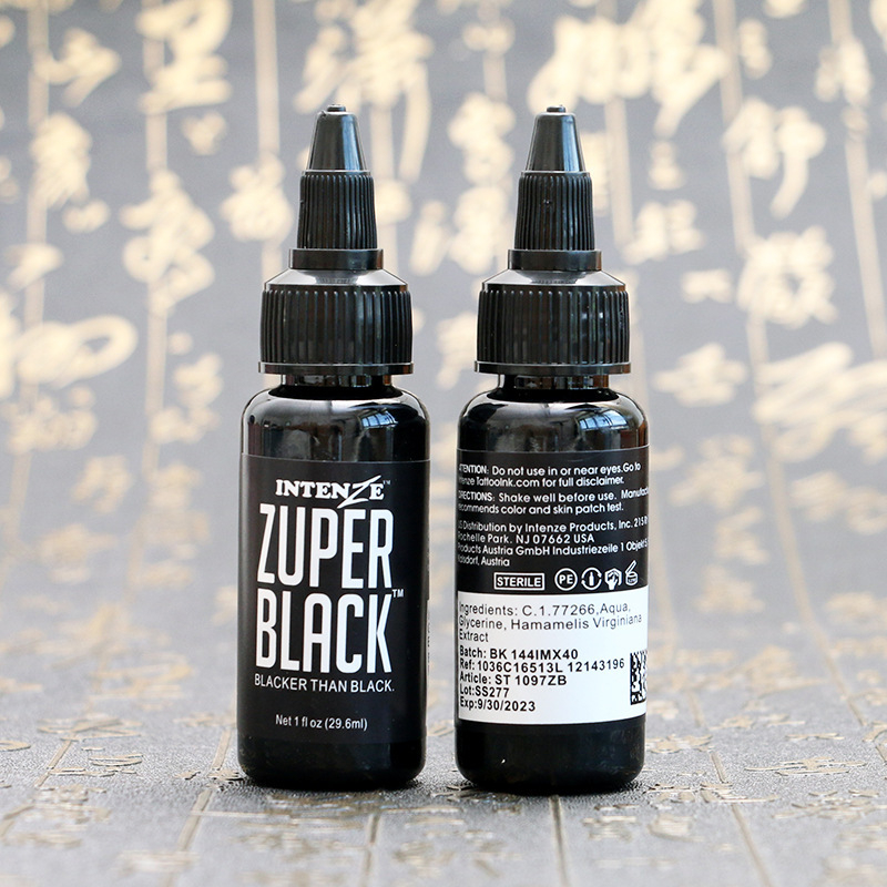 Mực xăm cơ thể chuyên nghiệp màu đen bền lâu Màu sắc hình nhanh 29 6ml