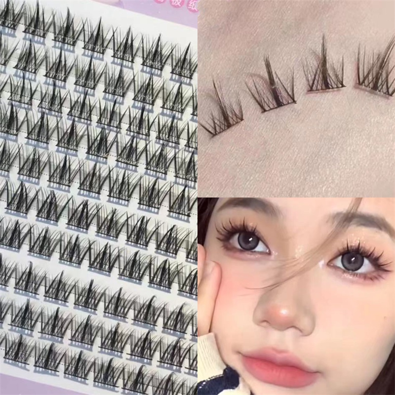 Cặp Lông Mi Giả Lúa Mì 2023 Kèm Keo Nối Mi Dày Và Dài Tự Nhiên Hình Quỷ Nhỏ