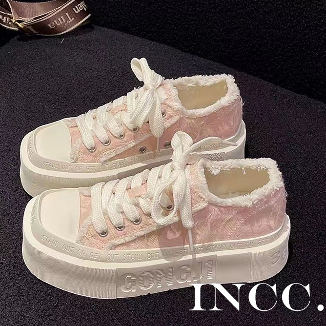 Giày thể thao nữ JIBEIS INCC B97F0FU 34Z230826 đáy dày thoáng khí thời trang 2023 mới cho nữ