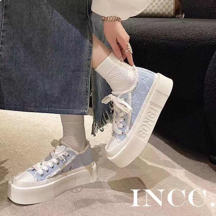 Giày thể thao nữ JIBEIS INCC B97F0FU 34Z230826 đáy dày thoáng khí thời trang 2023 mới cho nữ