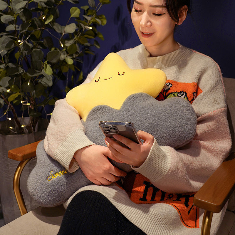 Gối Ôm Hình Đám Mây Cầu Vồng Siêu Mềm Kiểu Bắc Âu Sáng Tạo