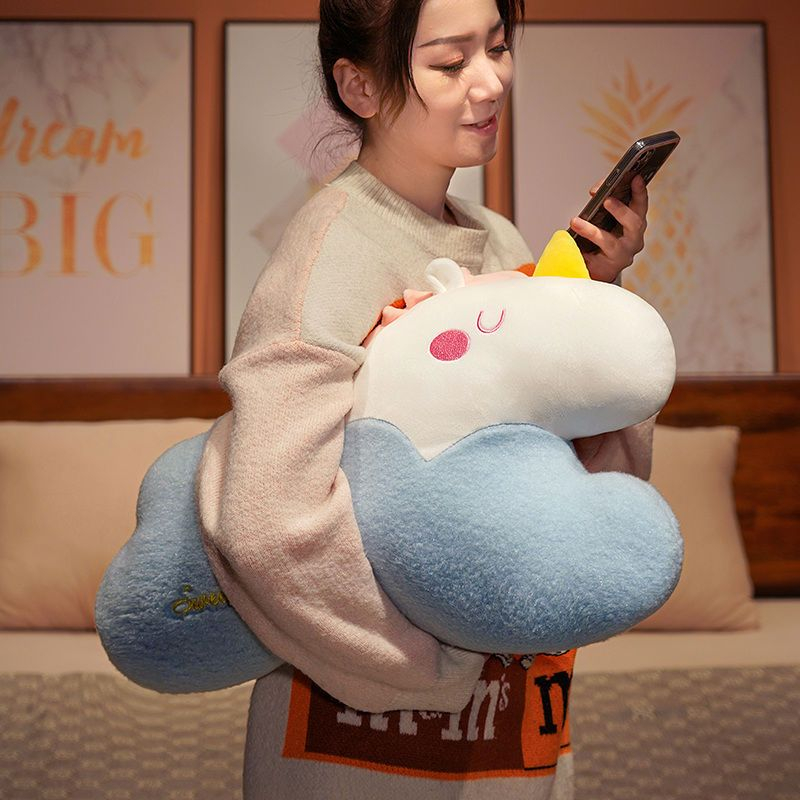 Gối Ôm Hình Đám Mây Cầu Vồng Siêu Mềm Kiểu Bắc Âu Sáng Tạo