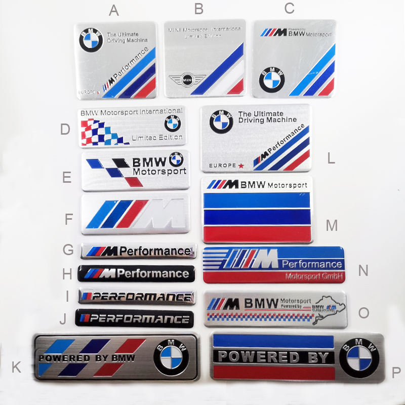 FENDER 1 x Miếng Dán logo bmw Bằng Nhôm Trang Trí Xe Hơi