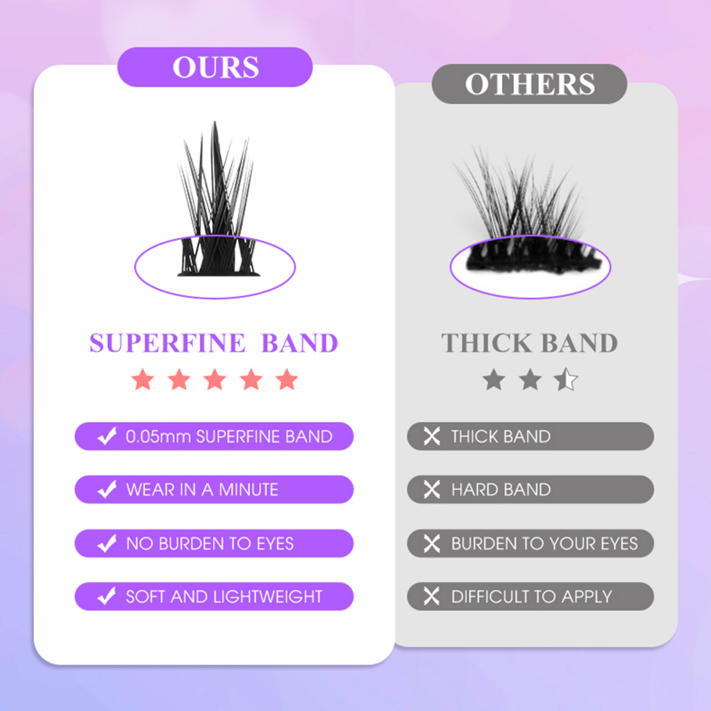 Lông mi giả Cotremyp 10 hàng 10-15mm kèm keo chất lượng