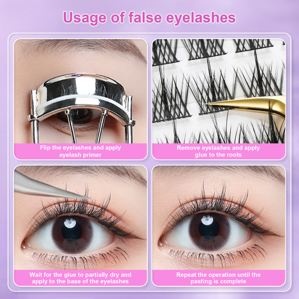 Lông mi giả Cotremyp 10 hàng 10-15mm kèm keo chất lượng