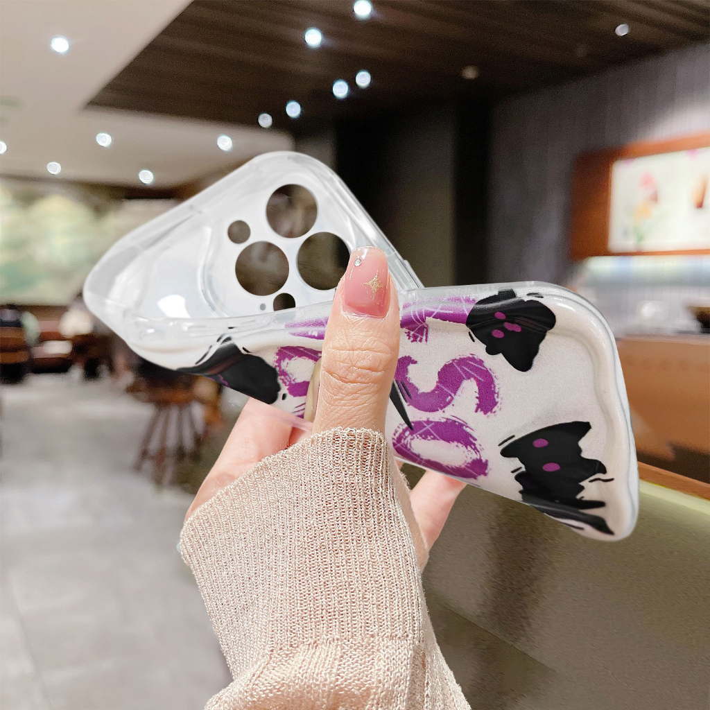 Ốp lưng Gấu dâu tây trượt tròn couple IPhone 11 12 13 14 PRO MAX 6 7 6S 8 14 Plus X XR XS MAX 11 12 13 Se 2020 6SPlus 7Plus 6Plus 8Plus 14Plus XSMAX Điện Thoại Case