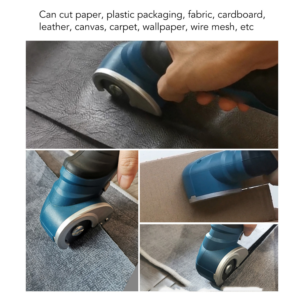 ▲Kéo Điện Không Dây Lưỡi Thép Mạnh Mẽ Máy Cắt Mini Cho Vải Thảm Tông 100‑240V