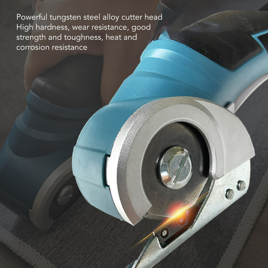 ▲Kéo Điện Không Dây Lưỡi Thép Mạnh Mẽ Máy Cắt Mini Cho Vải Thảm Tông 100‑240V