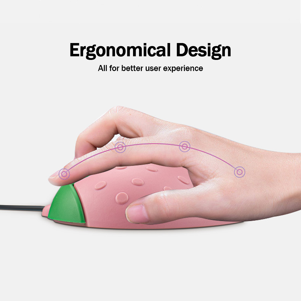 Chuột Máy Tính Dây Hoạt Hình Dưa Hấu / Dâu Tây / Dưa Hấu mini Làm Quà Tặng Cho laptop / pc