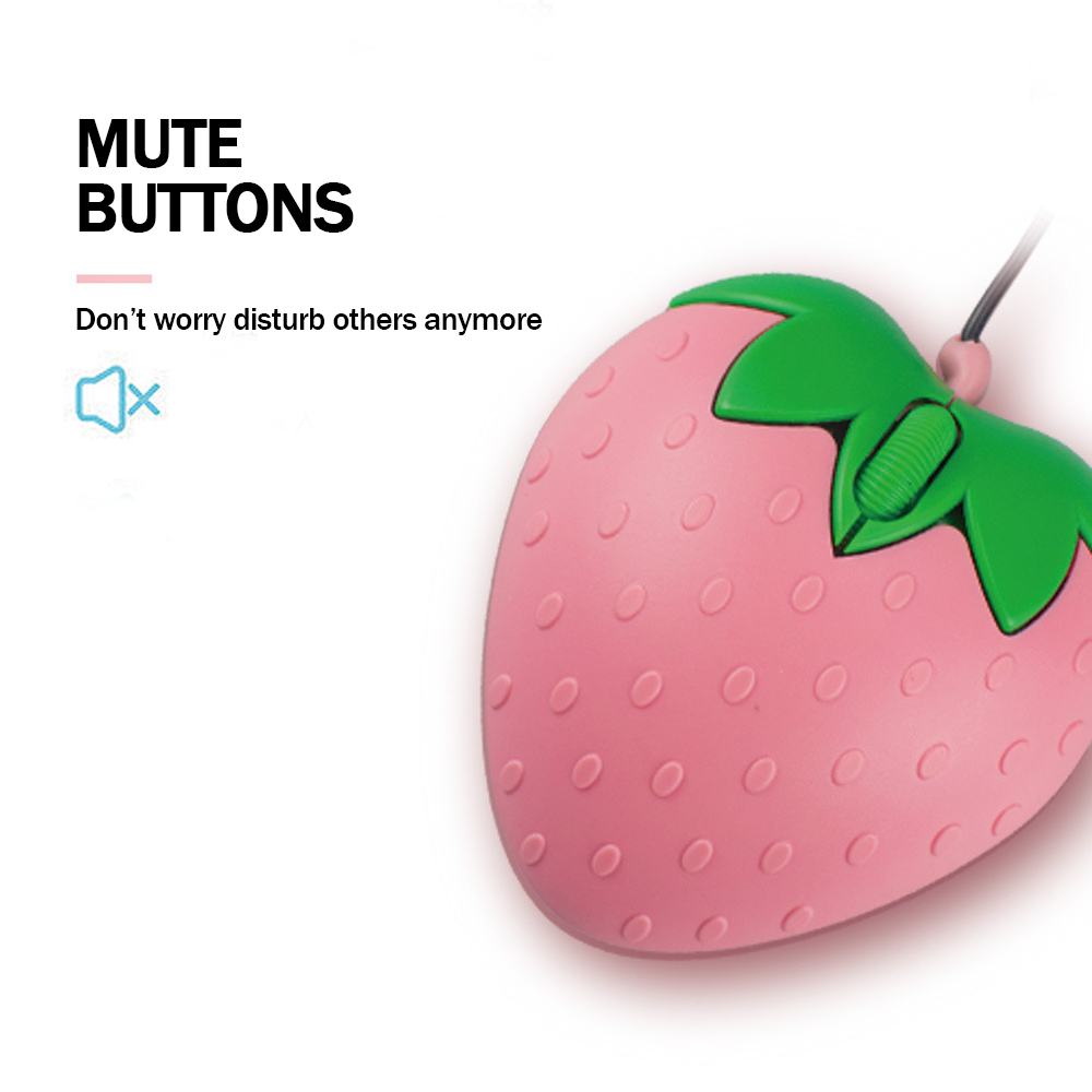 Chuột Máy Tính Dây Hoạt Hình Dưa Hấu / Dâu Tây / Dưa Hấu mini Làm Quà Tặng Cho laptop / pc