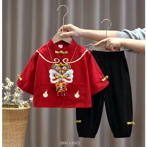 Bộ Đồ Hán Phục Phong Cách Trung Hoa Xinh Xắn Cho Bé