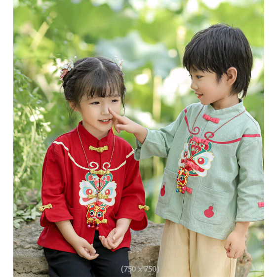 Bộ Đồ Hán Phục Phong Cách Trung Hoa Xinh Xắn Cho Bé