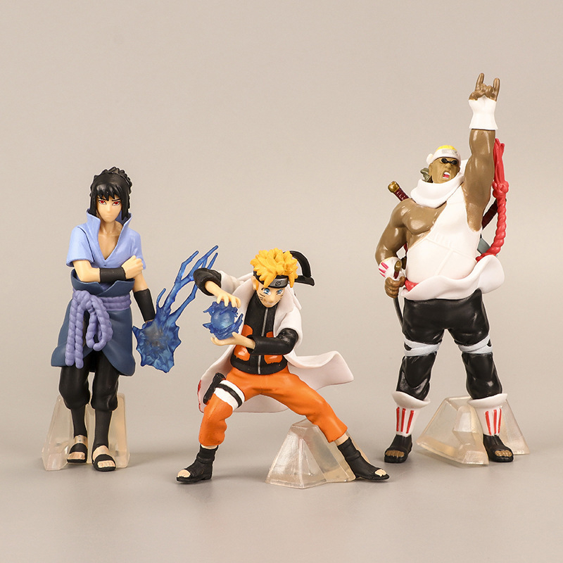 Bộ 5 Mô Hình Nhân Vật uzumaki naruto uchiha sasuke kakashi jiraiya namikaze Minto 12.5cm Bằng pvc