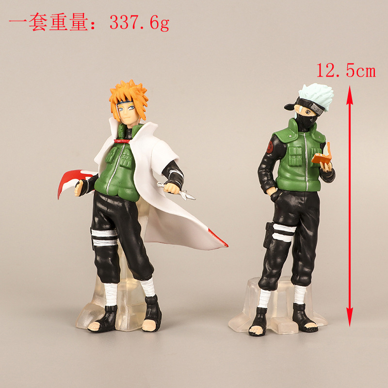 Bộ 5 Mô Hình Nhân Vật uzumaki naruto uchiha sasuke kakashi jiraiya namikaze Minto 12.5cm Bằng pvc